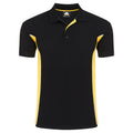 Orn Silverswift Two Tone Poloshirt Black/Yellow