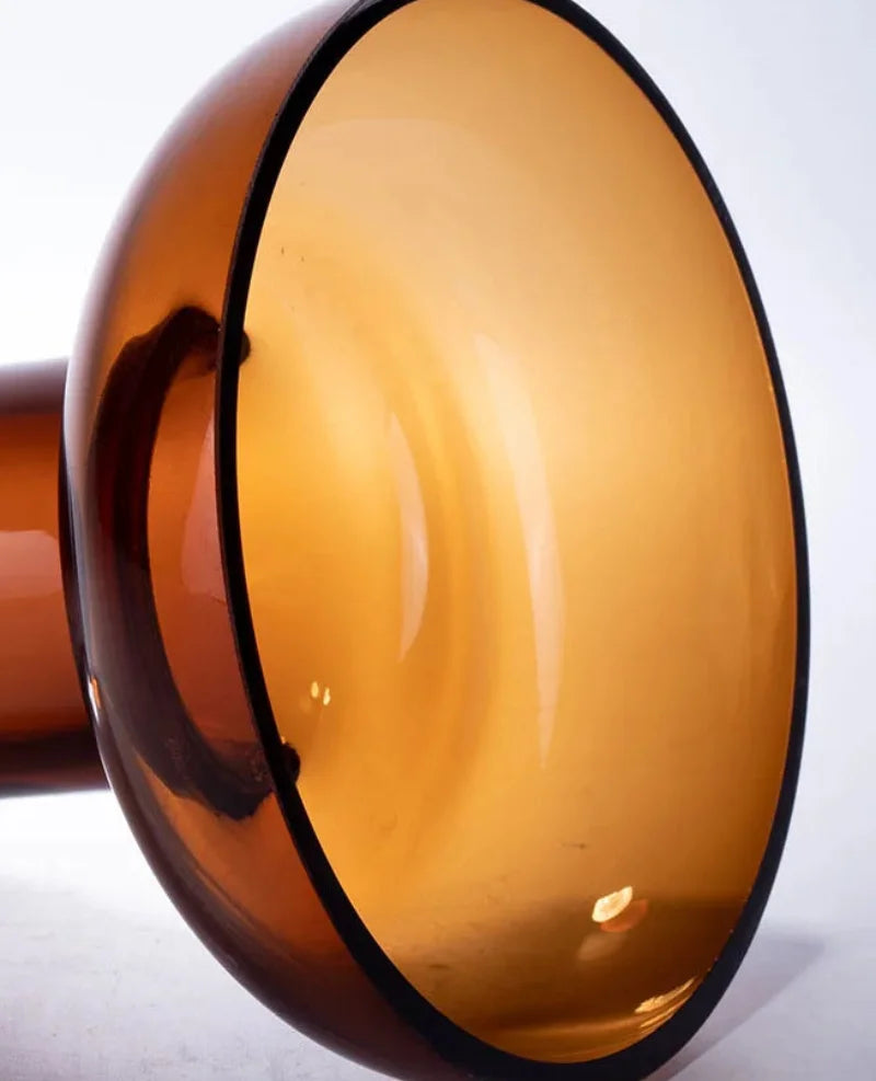 Amber Glow Pedestal Vase