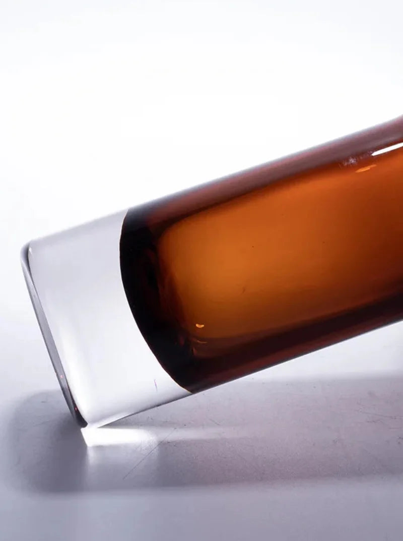 Amber Glow Pedestal Vase