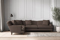 Deni Grand Left Hand Corner Sofa - Recycled Cotton Mocha