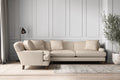 Deni Grand Left Hand Corner Sofa - Recycled Cotton Natural