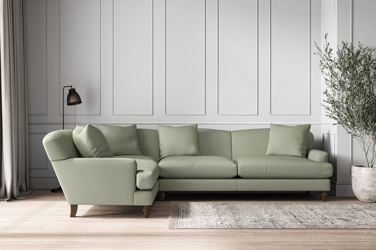 Deni Grand Left Hand Corner Sofa - Recycled Cotton Seaspray