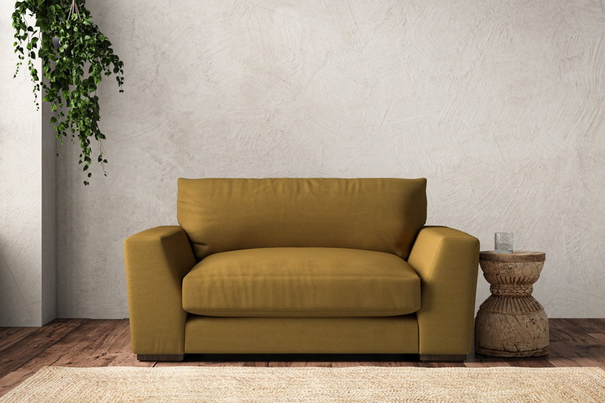 Guddu Love Seat - Recycled Cotton Ochre