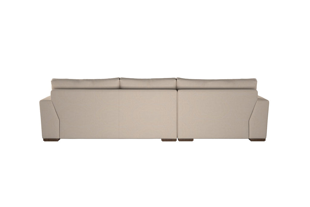 Guddu Medium Left Hand Chaise Sofa - Recycled Cotton Lavender