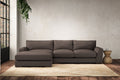 Guddu Medium Left Hand Chaise Sofa - Recycled Cotton Mocha