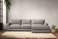 Guddu Medium Right Hand Chaise Sofa - Recycled Cotton Flax