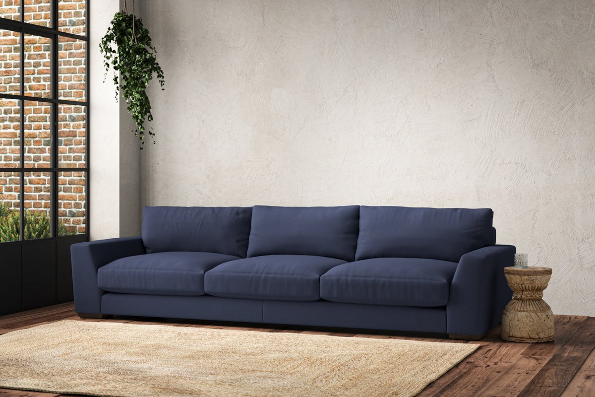 Guddu Super Grand Sofa - Recycled Cotton Navy