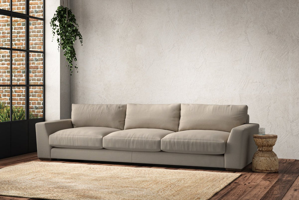 Guddu Super Grand Sofa - Recycled Cotton Stone