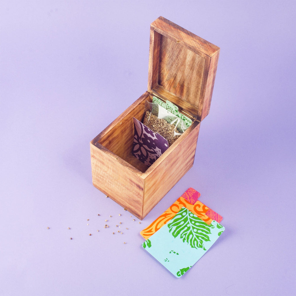 Seed Packet Organizer with Recycled Paper Dividers