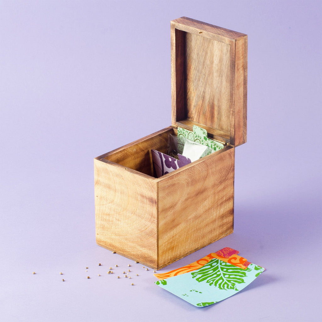 Seed Packet Organizer with Recycled Paper Dividers
