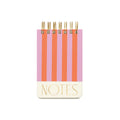 Twin Wire 'Notes' Notebook | Pink & Red Stripes