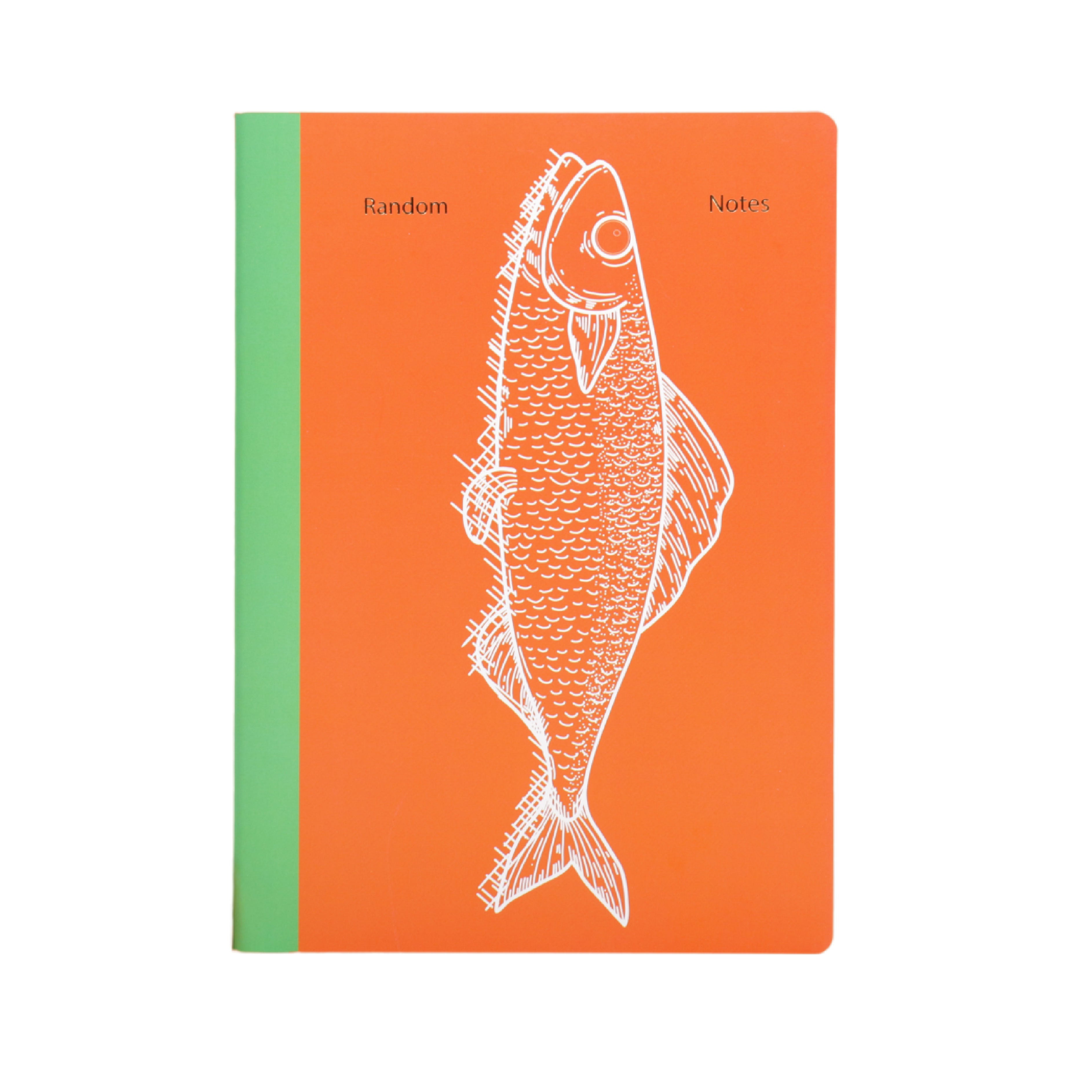 A5 Lined 'Random Notes' Pisces Notebook | Orange