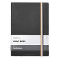 Essential Iconic Plain A5 Notebook with Tricolour Strap | Black