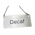 Update International CS-DEC Urn Signage Decaf w/ Silver Chain