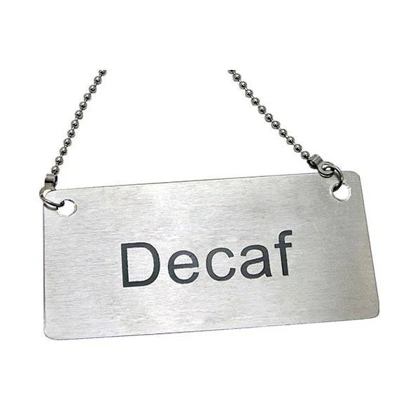 Update International CS-DEC Urn Signage Decaf w/ Silver Chain