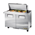 True TSSU-48-18M-B Solid 2 Door Mega-Top Sandwich / Salad Refrigerated Prep Table, 48