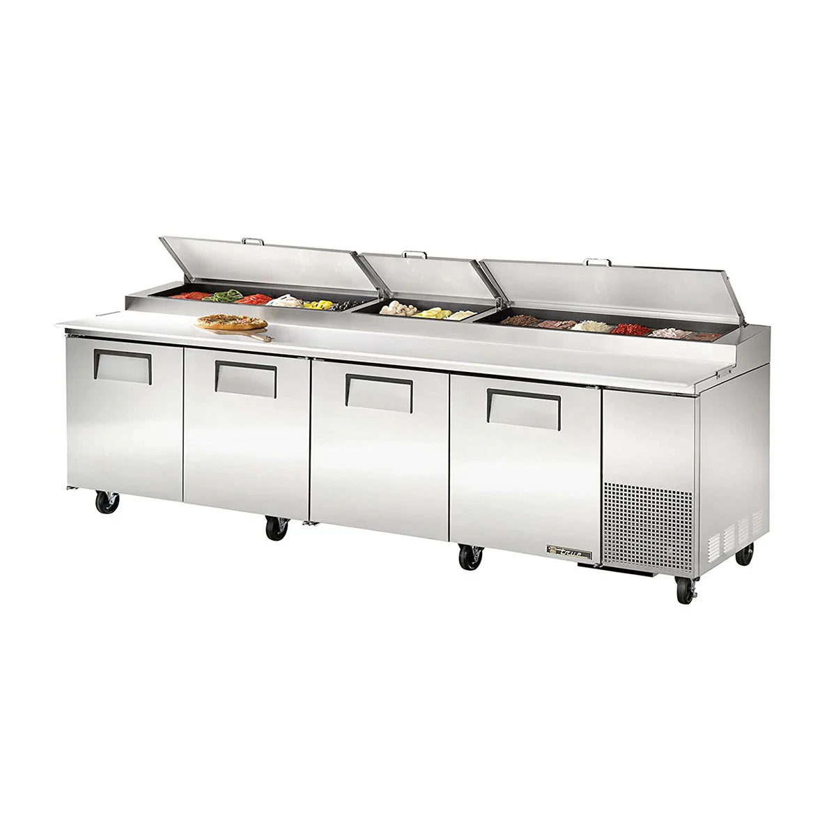 True TPP-119 Solid 4 Door Refrigerated Pizza Prep Table, 119