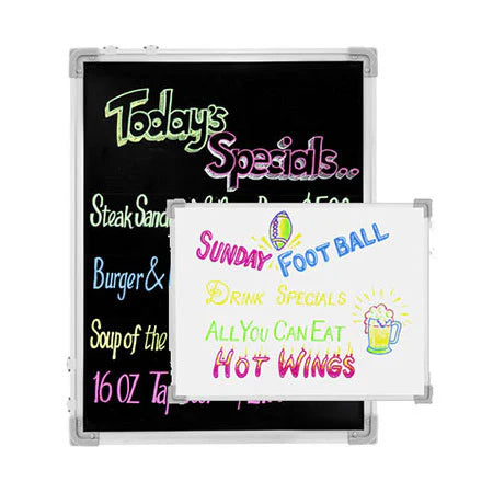 Chef Master 90030 Small Write-On Menu Board, Black & White, 24 x 36